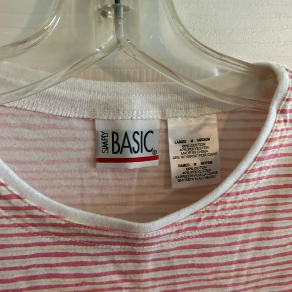 Pink & White with a hint of yellow t shirt - Picture 2 of 2